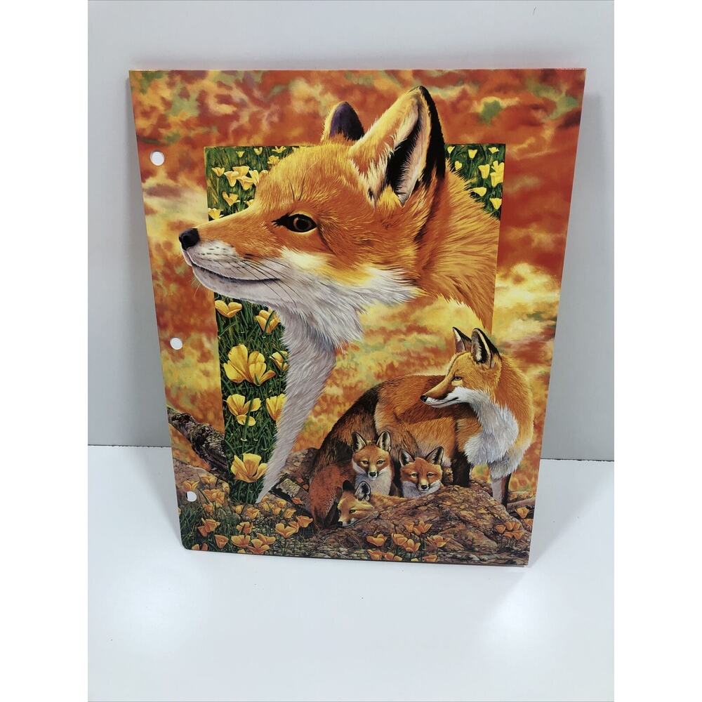 1996 Wild Animals Folder And 6 Posters USA Red‎ Fox Owl Windows To The Wild